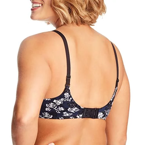 Maidenform Women'S Maidenform Comfort Devotion Extra Coverage Bra, -Black  Navy Blossom Print, 36D - Imported Products from USA - iBhejo