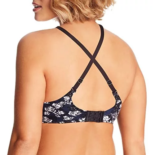 Maidenform Women'S Maidenform Comfort Devotion Extra Coverage Bra, -Black  Navy Blossom Print, 36D - Imported Products from USA - iBhejo