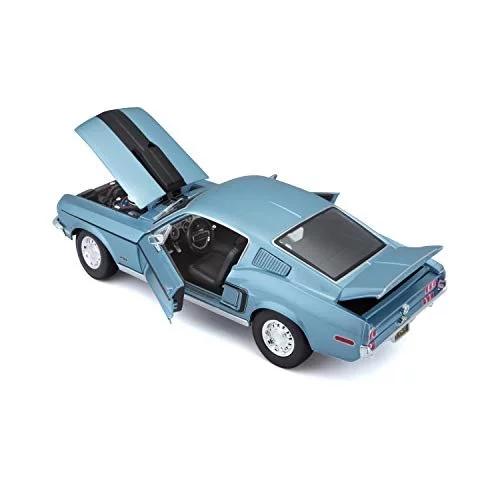 Maisto 1968 Ford Mustang GT Cobra Jet Hard Top 1/18 Scale Diecast Model  Vehicle Blue - Imported Products from USA - iBhejo