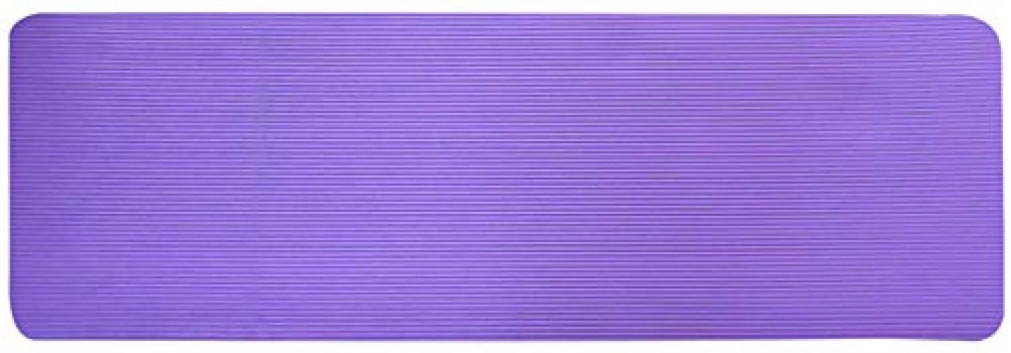 BalanceFrom All-Purpose 1-Inch Extra Thick High Density Anti-Tear Exercise  Yoga Mat with Carrying Strap, Purple 