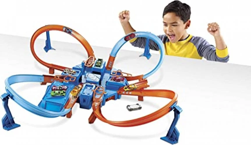 Hot Wheels Toy Car Track Set Criss Cross Crash With 1 64 Scale Vehicle Powered By A Motorized Booster Amazon Exclusive Imported Products from USA iBhejo