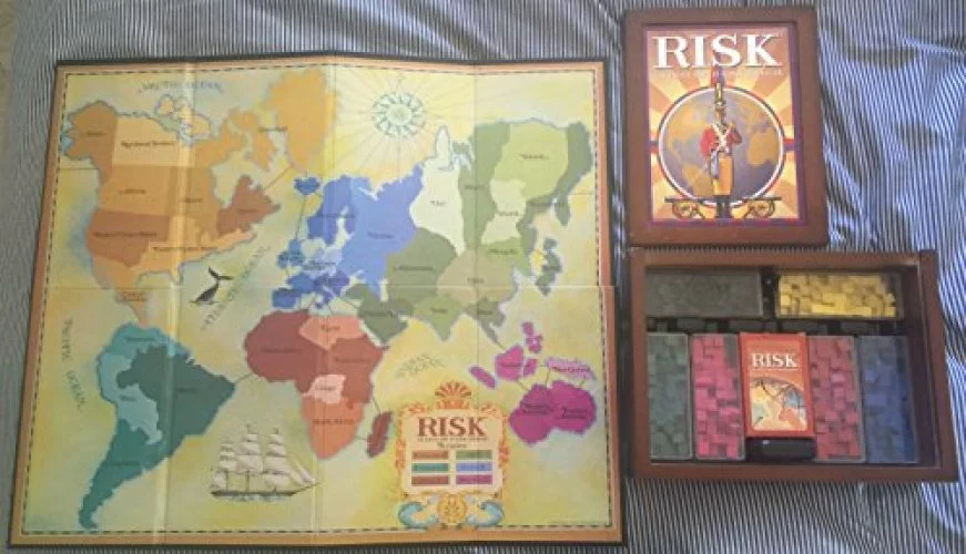 Hasbro Risk in Vintage Wood Book Edition