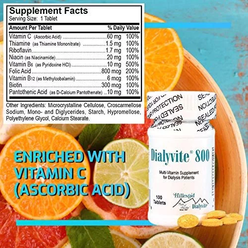 Hillestad Labs Dialyvite 800 Multi-Vitamin Supplement For Dialysis ...