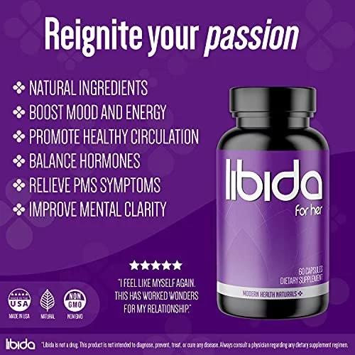 Libida For Her - Female Enhancement Pills For Women - Boost Mood & Balance  Hormones Naturally - Reignite Passion & Reduce Dryness - Increase Energy &  - Imported Products from USA - iBhejo