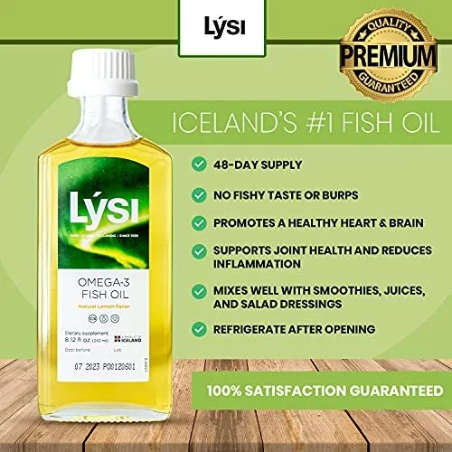 Lysi Omega 3 Fish Oil Lemon Flavor 1600 Mg Omega 3S Per Serving