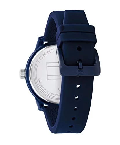 Tommy Hilfiger Men's Quartz Plastic and Silicone Strap Sporty Watch, Color:  Navy (Model: 1791803) - Imported Products from USA - iBhejo