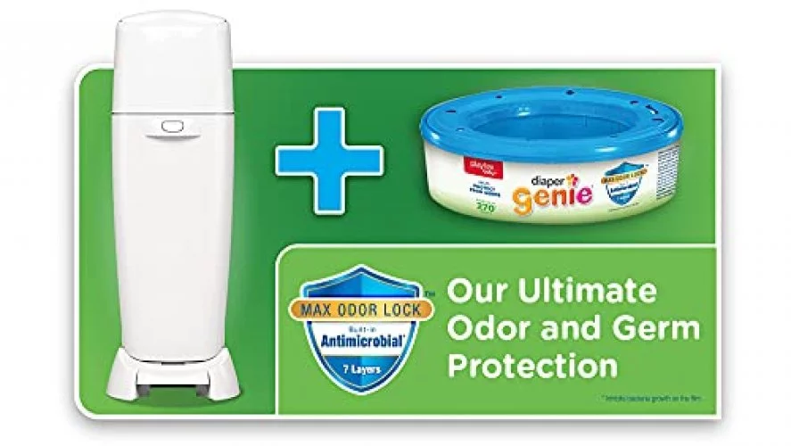 Diaper Genie Refill Bags (270-Count Pack Of 3) - Max Odor Lock For Complete/Expressions Pails