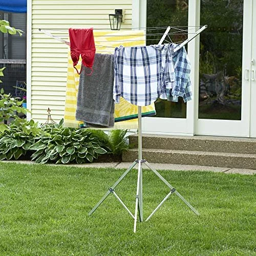Drying Laundry on an Umbrella Clothesline