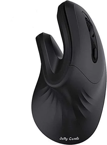 Jelly Comb ワイヤレスマウス 黒 Jelly Comb Silent Wireless Mouse, 2.4G/Bluetooth Mouse with