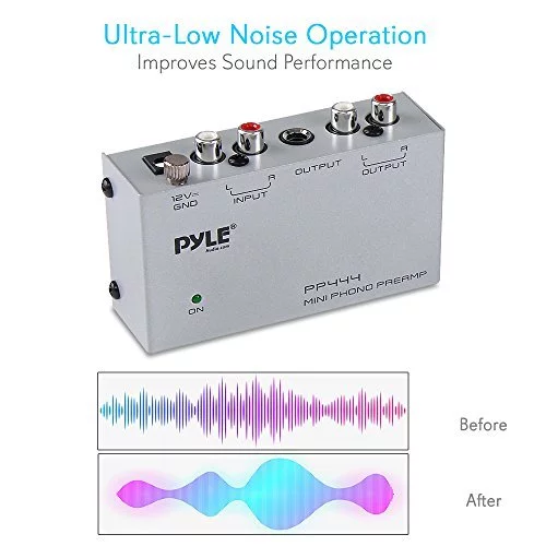 Pyle Phono Turntable Preamp - Mini Audio Stereo Phonograph Preamplifier With RCA Inputs & Outputs, Low Noise Operation, 12V DC Adapter Powered, Compatible With Turntables, Receivers, Speakers & More - View #6