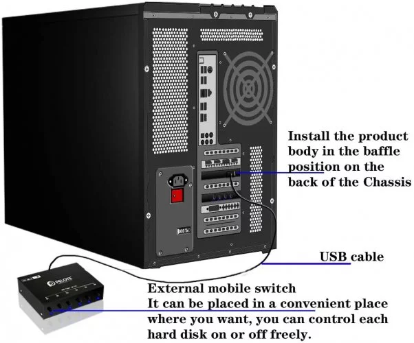 SATA Device Power Switch Channel SATA Hard Drive HDD Power