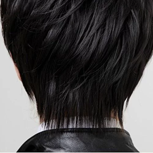 Omorfieer Cool Mens Boys Short 25Cm Straight Black Hair Party Heat Resistant Cosplay Wig Imported Products from USA iBhejo