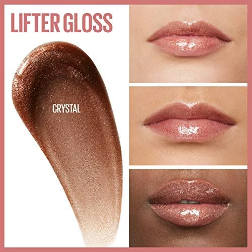 Maybelline Lifter Gloss, Hydrating Lip Gloss with Hyaluronic Acid, High  Shine for Fuller Looking Lips, XL Wand, Stone, Rosey Neutral, 0.18 Ounce