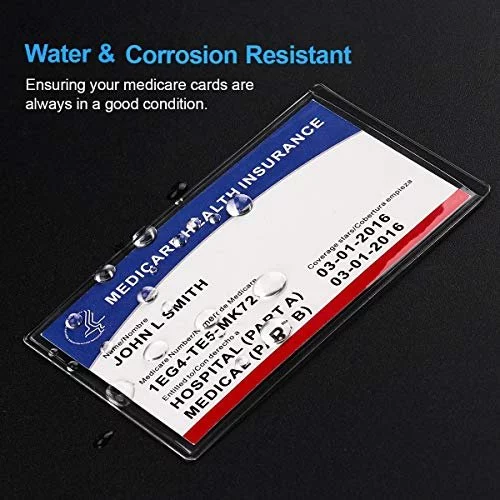 plastic sleeves for sports cards Clear Insurance Card Registration Holder & ID Sleeve – Dual-Pocket 4″ × 5⅝″  | Full Transparency Insurance Card Protector Glove Box - (SINGLE Pack) :  Clothing, Shoes & Jewelry main image 0