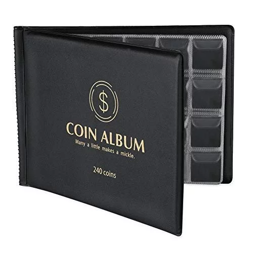 MUDOR Coin Collection Holder Album for Collectors 240 Pockets