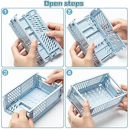 D1resion 4Pcs Mini Stackable Crates Decor Danish Pastel Aesthetic ...
