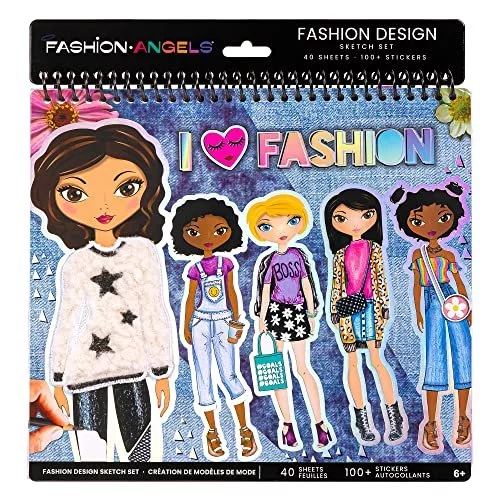 Fashion Angels I Love Fashion Sketch Portfolio - Fashion Design Sketch Book  For Beginners, Sketch Pad With Stencils And Stickers For Kids 6 And Up -  Imported Products from USA - iBhejo