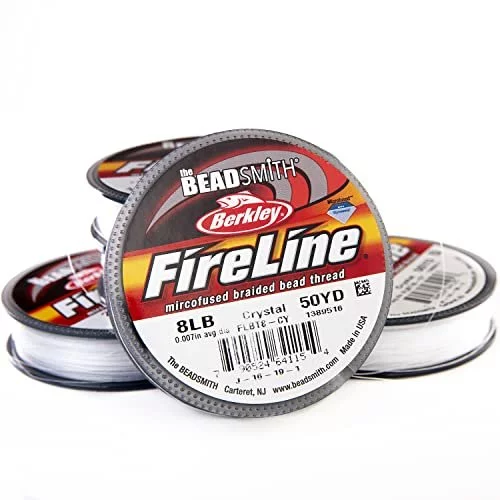 The Beadsmith Fireline By Berkley Micro-Fused Braided Thread 8Lb. Test,  007/.17Mm Diameter, 50 Yard Spool, Crystal Color Super Strong - Imported  Products from USA - iBhejo
