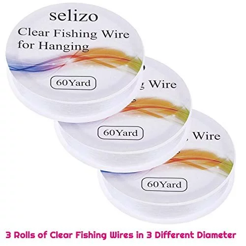 Fishing Wire, Selizo 3Pcs Clear Fishing Line Jewelry String Invisible Nylon  Thread For Hanging Decorations, Beading And Crafts (3 Sizes, 60 Yards Per -  Imported Products from USA - iBhejo