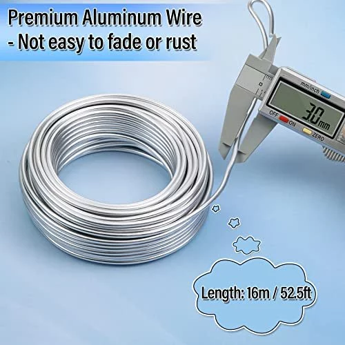 3Mm Craft Wire For Sculpting, 52 Ft Aluminum Wire Bendable Thick
