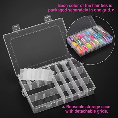 Hair Rubber Bands, 1500 Pcs Small Elastic Hair Ties with Organizer Box  Colorful Hair Ties for Girls, Mini Kids Hair Elastics Baby Hair Ties for  Thin