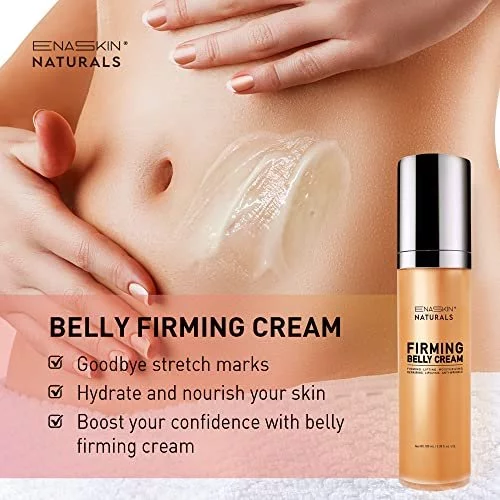 B Flat Belly Firming Cream - Skin Tightening & Cellulite Cream for Stomach,  Thighs & Butt - Moisturizing Firming Lotion with Natural Ingredient