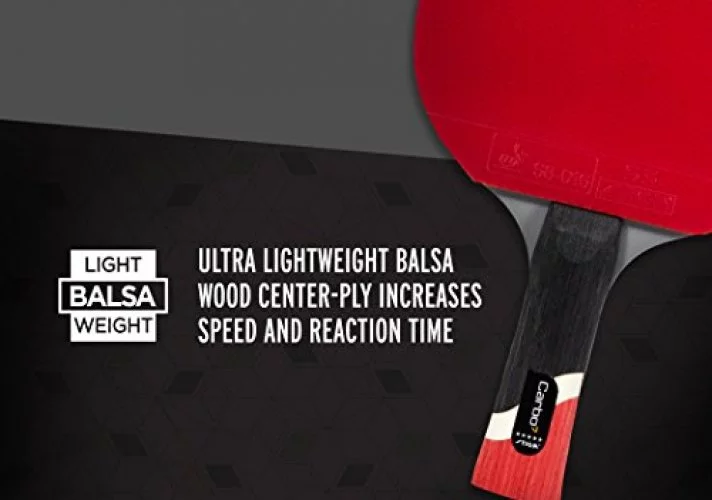 Racchetta Da Ping Pong STIGA Pro Carbon Con Tecnologia Carbonio - Per Tornei, Ad Alta Velocità E Rotazione - Valutazioni: Velocità 99, Spin 100, Controllo 80