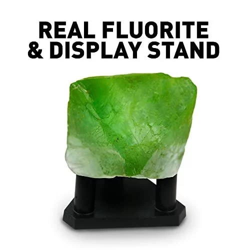 Kit National Geographic - Fais Pousser Un Cristal Fluorescent Qui Brille Dans Le Noir - Inclut Un Vrai Spécimen De Fluorite - 9