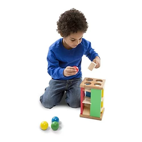Melissa Doug Deluxe Pound And Roll Wooden Tower Toy With Hammer Pound A Ball Educational Toddler Toys Wooden Pounding Bench For Ages 2 Imported Products from USA iBhejo