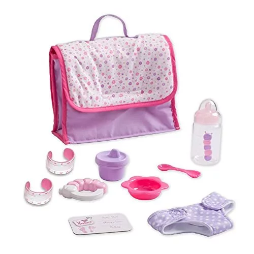 La newborn 13 all vinyl baby sales doll with diaper bag gift set