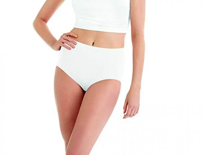 Hanes Women’s Cotton Bikini Underwear, Size 9. 6 pack. Pink/White/Black.