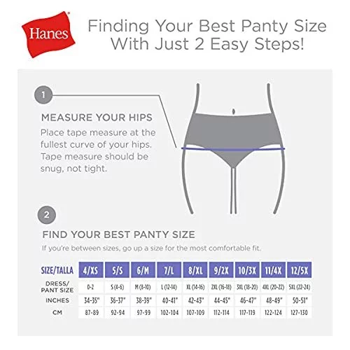 Hanes Womens Ultimate Comfort Cotton 5-Pack Hi-Cut Panties, 6, White 
