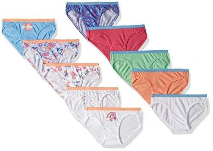 Hanes Girls' Underwear Pack, 100% Cotton Bikini Panties For Girls,  Multipack (Colors/Patterns May Vary) - Imported Products from USA - iBhejo