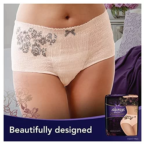 Always Discreet Boutique Incontinence Underwear For Women, Purple, Large,  36 Count : : Health & Personal Care