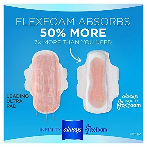 Infinity FlexFoam Pads for Women, Size 3, Extra Heavy Absorbency