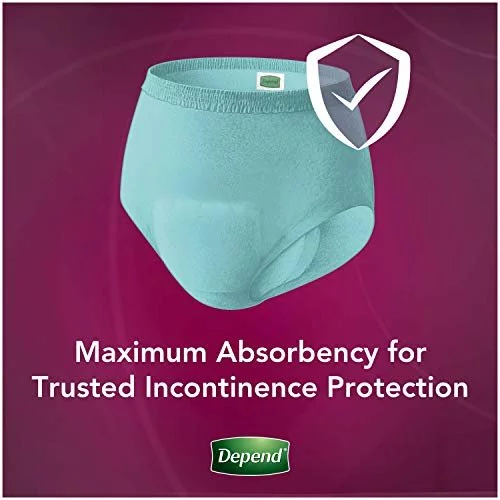 Depend Silhouette Adult Incontinence And Postpartum Underwear For Women,  Medium, Maximum Absorbency, Black, Pink And Berry, 14 Count, Packaging May  V - Imported Products from USA - iBhejo