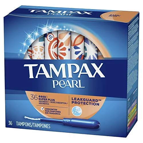 Tampax Pearl Tampons Super Plus Absorbency with LeakGuard Braid