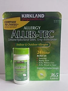 Kirkland Signature Aller-Tec Cetirizine Hydrochloride Tablets, 10 Mg, 365 Count
