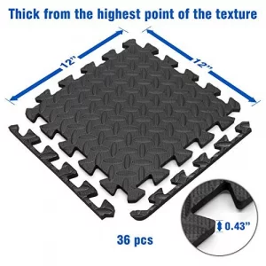 Yes4All Interlocking Exercise Foam Mats with Border – Interlocking