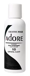 Adore Semi Permanent Hair Color - Vegan And Cruelty-Free Hair Dye - 4 Fl Oz - 010 Crystal Clear (Pack Of 1)