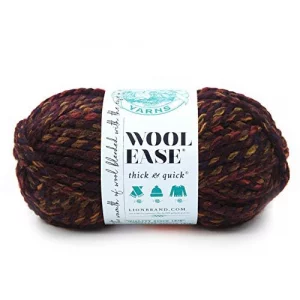 Lion Brand Yarn Wool-Ease Thick & Quick Yarn, Soft And Bulky Yarn