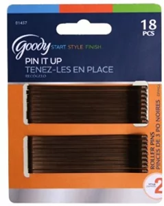 Goody Styling Essentials Bobby Pins, Brown 18 Ea (Pack Of 2)