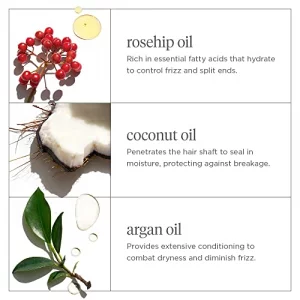 Briogeo Farewell Frizz Blow Dry Cream Heat Protectant For Hair, Anti Frizz Hair Product With Argan Oil For Styling, 2 Oz