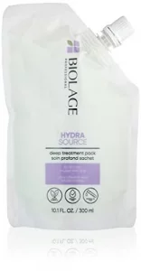 Biolage Hydra Source Deep Treatment Pack | Moisturizing & Strengthening Hair Mask | With Aloe | For Dry, Damaged Hair | Paraben Free | Vegan | Cruelt