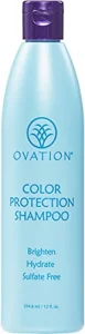 Ovation Hair Color Protection Shampoo - For Lasting Hair Color - 12 Oz - Helps Brightens And Hydrates Colored Hair - For Color-Treated Hair - With Ri