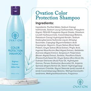 Ovation Hair Color Protection Shampoo - For Lasting Hair Color - 12 Oz - Helps Brightens And Hydrates Colored Hair - For Color-Treated Hair - With Ri