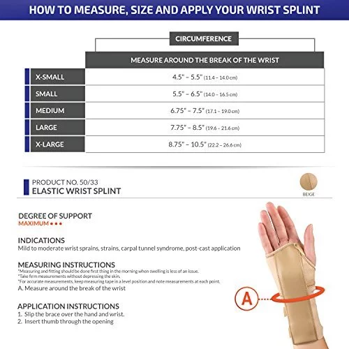 Champion Elastic Wrist Splint (Left, Small) - Imported Products from USA -  iBhejo