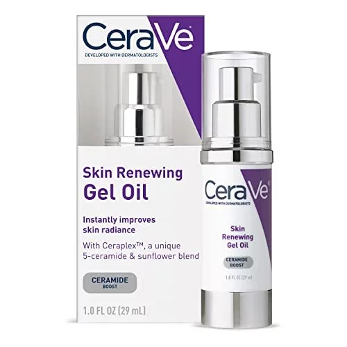 Cerave Anti Aging Gel Serum For Face To Boost Hydration, With Ceramide  Complex, Sunflower Oil, And Hyaluronic Acid
