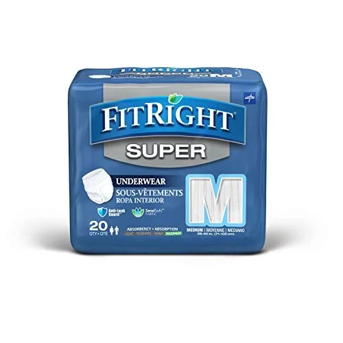 FitRight Super Adult Incontinence Underwear, Large, 20 ct, Maximum