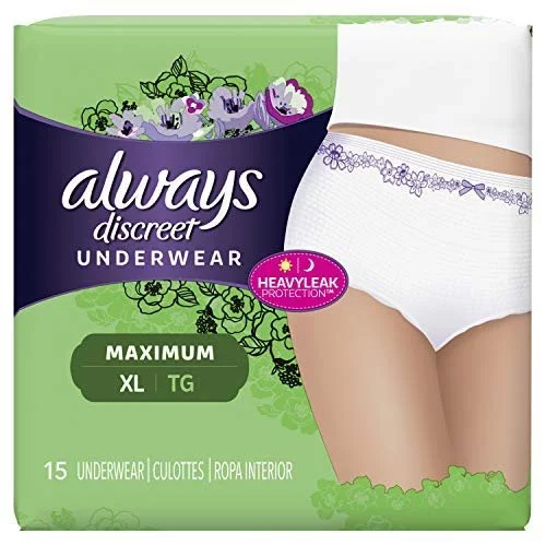 Always Discreet Adult Incontinence & Postpartum Underwear For